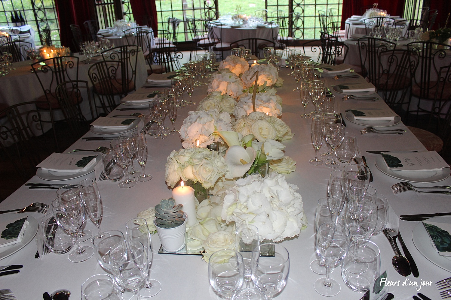mariage château de Vallery décoration florale fleurs mariage décoratrice fleuriste fleurs d'un jour