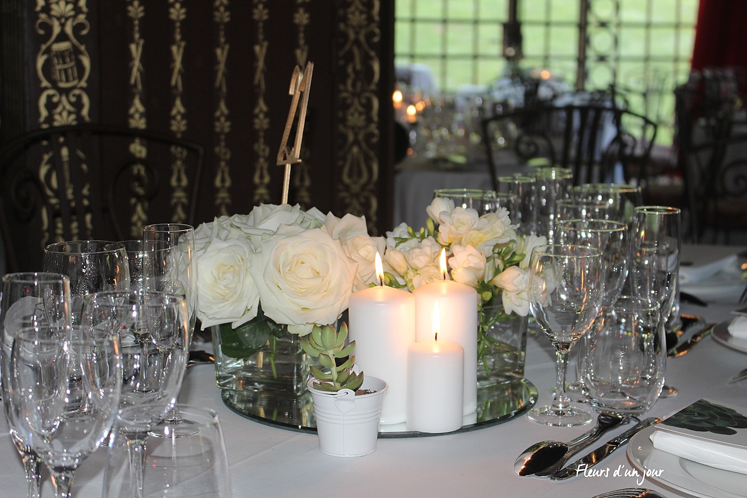 mariage château de Vallery décoration florale fleurs mariage décoratrice fleuriste fleurs d'un jour