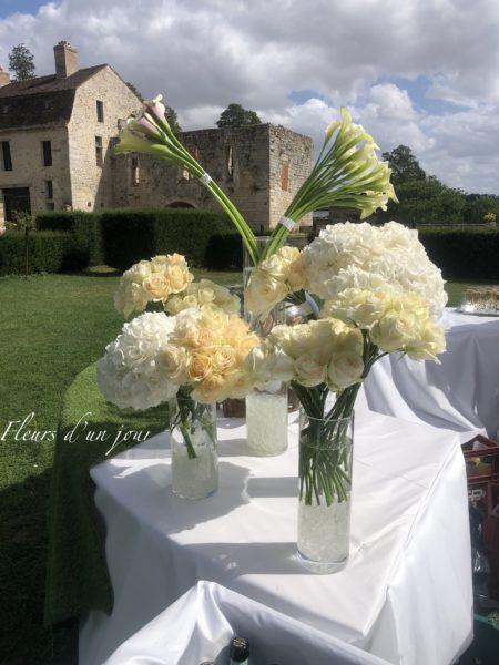 mariage chateau de Vallery fleurs d'un jour fleuriste mariage décoratrice florale mariage aurelie lafond doligniere